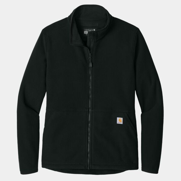 Women's Textured Full Zip Fleece Jacket Thumbnail