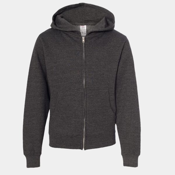 Youth Midweight Full-Zip Hooded Sweatshirt Thumbnail
