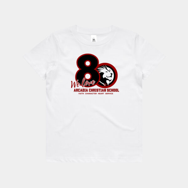 ACS 80th We Love Arcadia Christian School Tee Shirt - Youth Thumbnail