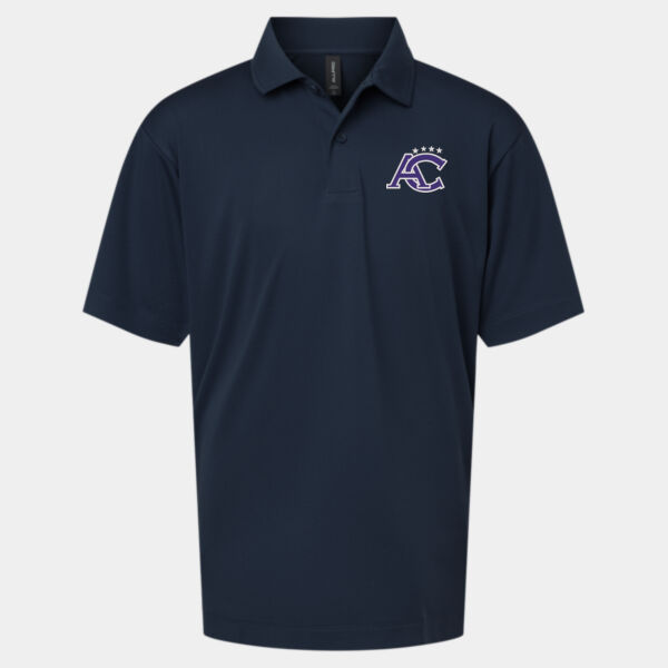 Youth - AC Navy and White Performance Polo Thumbnail