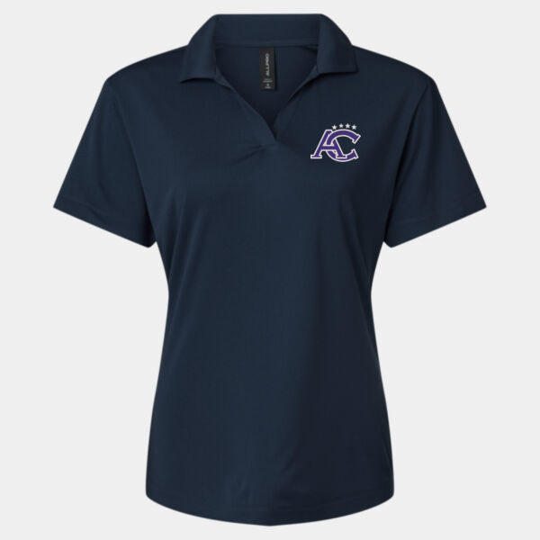 Women's – AC Navy and White Performance Polo Uniform Thumbnail