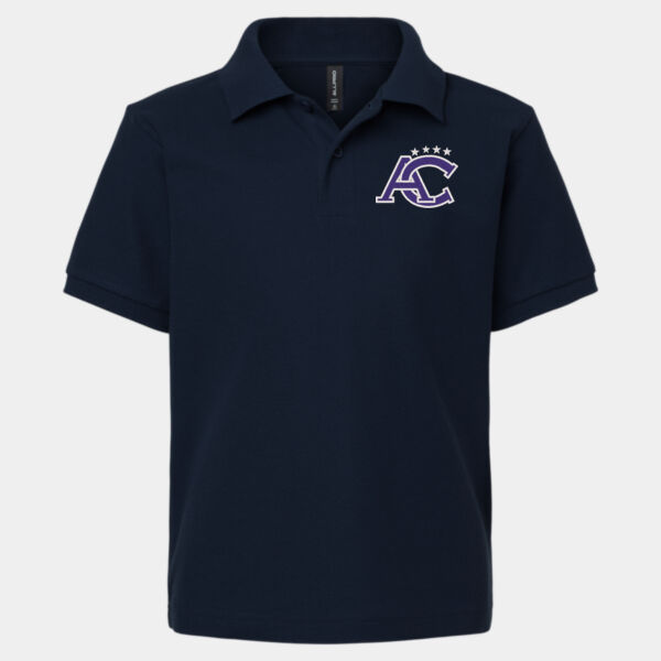 Youth – AC Navy and White Pique Polo Uniform Thumbnail